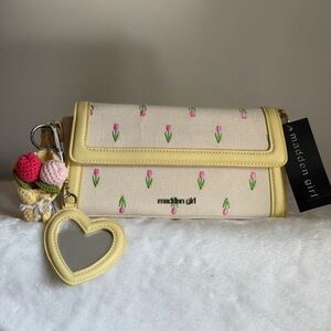 Madden girl easter tulips shoulder bag Pink yellow spring blossom flowers